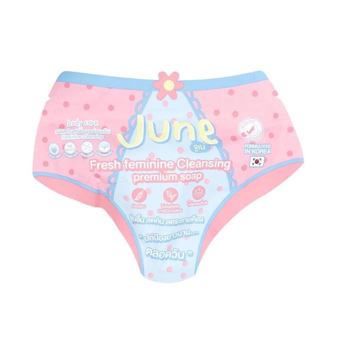 June Fresh Feminine Cleansing Premium Soap – Heart-Shaped Lady Care - 50g