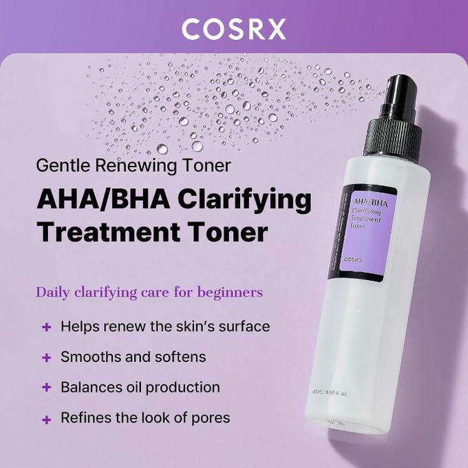 Cosrx AHA - BHA Clarifying Treatment Toner Gentle Exfoliating Facial Toner - 150ml