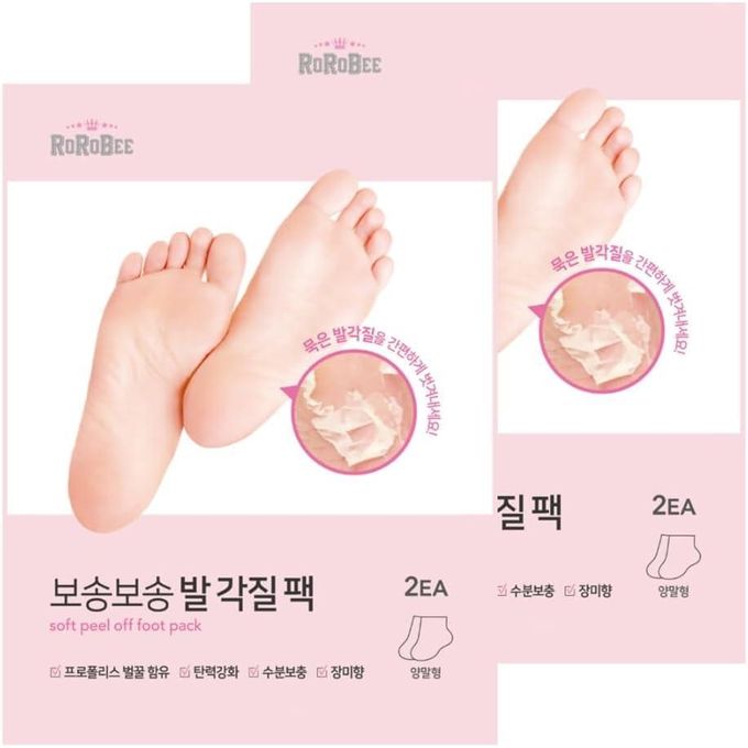 RoRoBee Soft Peel Off Foot – Exfoliating Foot Mask Socks - Pack 1 Pair - 30g