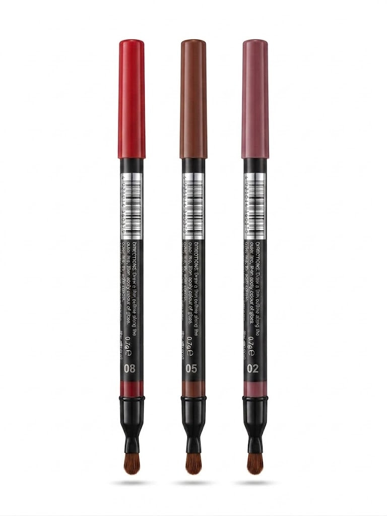 Milai Cosmetic 6D COLORS LIPLINER WATERPROOF 2 IN 1 - 24H shade 2-5-8 - .07g