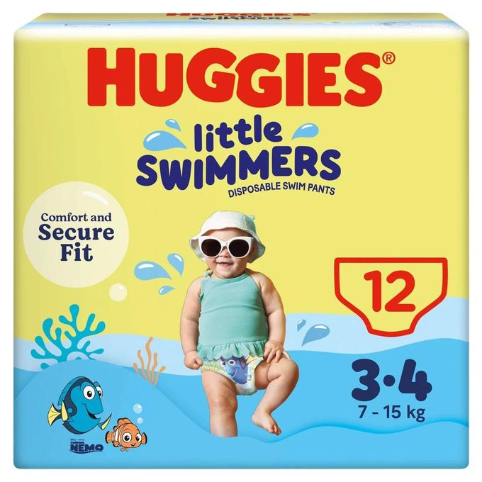 Huggies diapers little SWIMMERS Comfort and Secure Fit Size 3-4 (7-15kg) - 12pcs