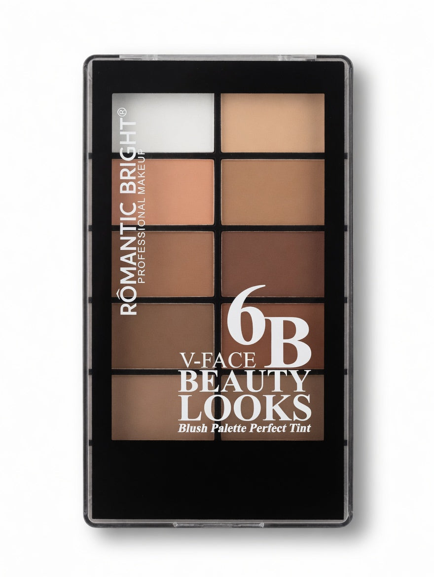 6B V-FACE BEAUTY LOOKS Blush Palette Perfect Tint 12 colors powder shade A 20g