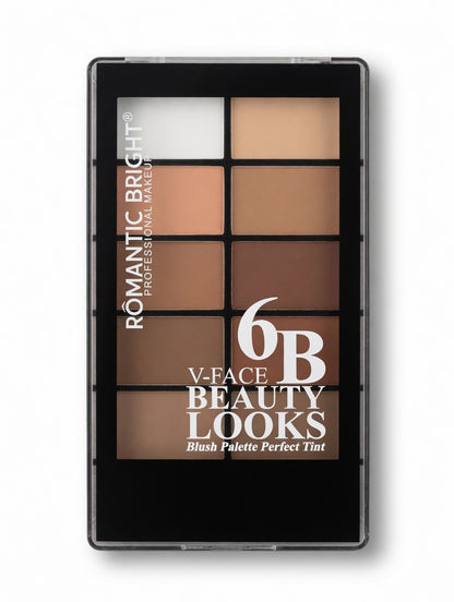 6B V-FACE BEAUTY LOOKS Blush Palette Perfect Tint 12 colors powder shade A 20g