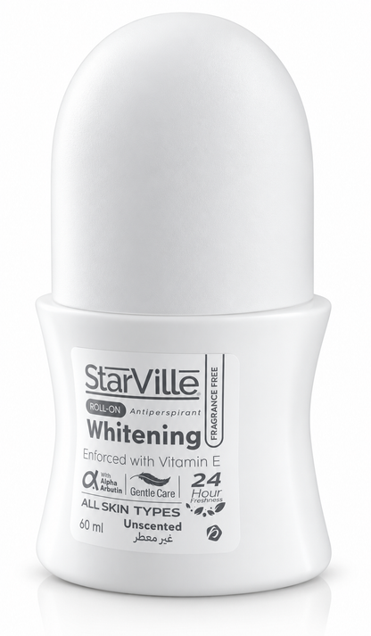 Whitening Antiperspirant Roll-On – Fragrance Free - Unscented - 60ml