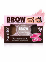 BROW POWDER & STYLING SOAP WATERPROOF 3D SHAPING 2 in 1 with brush 3g+2g