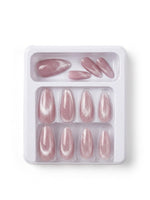 Merrycolor Premium Cat Eye Press-On Nails – 12 Pcs Shimmering Fake Nails Set with Adhesive Tabs - shade 11