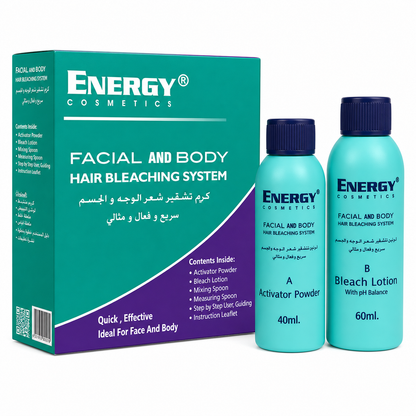 Energy Cosmetics FACIAL & BODY HAIR BLEACHING SYSTEM 60 ML+40ML