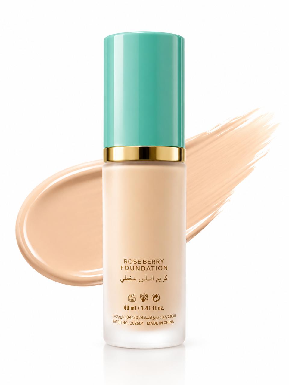 Rose Berry ETERNITE DE BEAUTE 24H WEAR BREATHABLE FOUNDATION shade 02 - 40ml