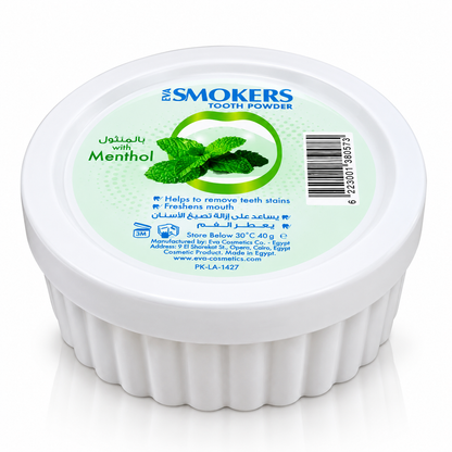 Smokers Tooth Powder with Menthol for Teeth Stain Removal & Fresh Breath – 40g