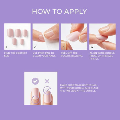 Kiss imPRESS THE NO GLUE MANI KIMC003C Pretty Pink 30 Nails
