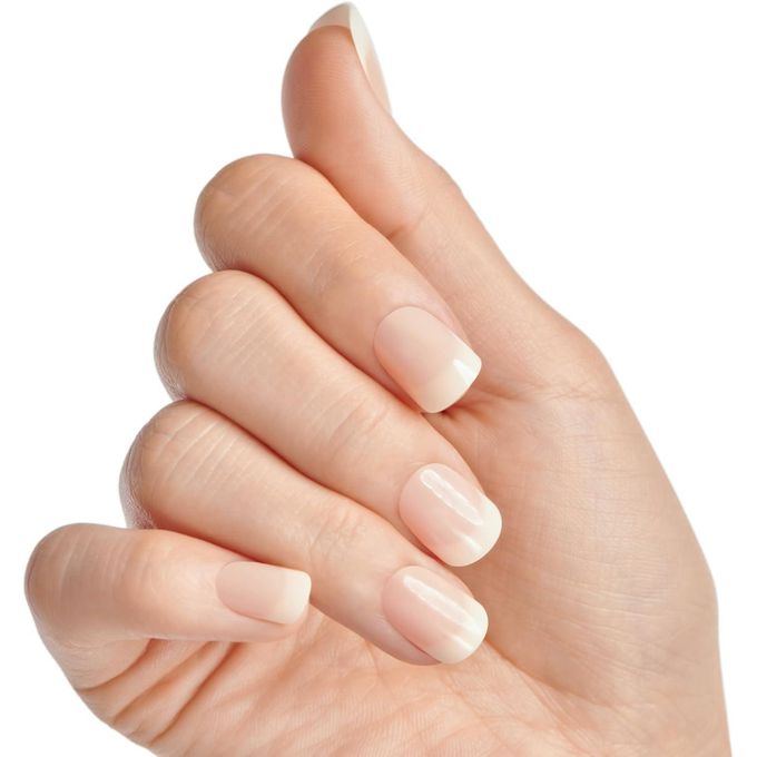 Kiss Salon Acrylic French Nude Nails – Real Short (28 Nails) with Glue KAN01C