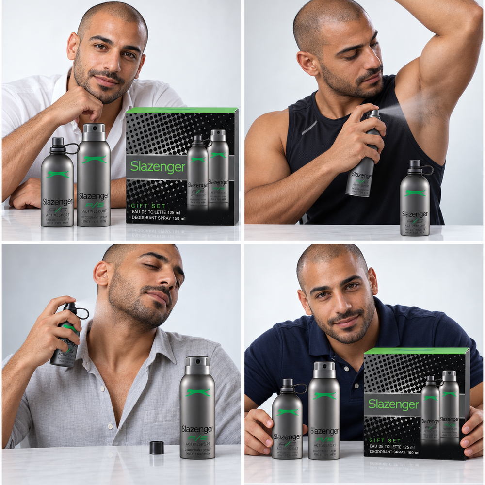 ActiveSport Men’s Gift Set Green  – Eau de Toilette 125 ml + Deodorant Spray 150 ml