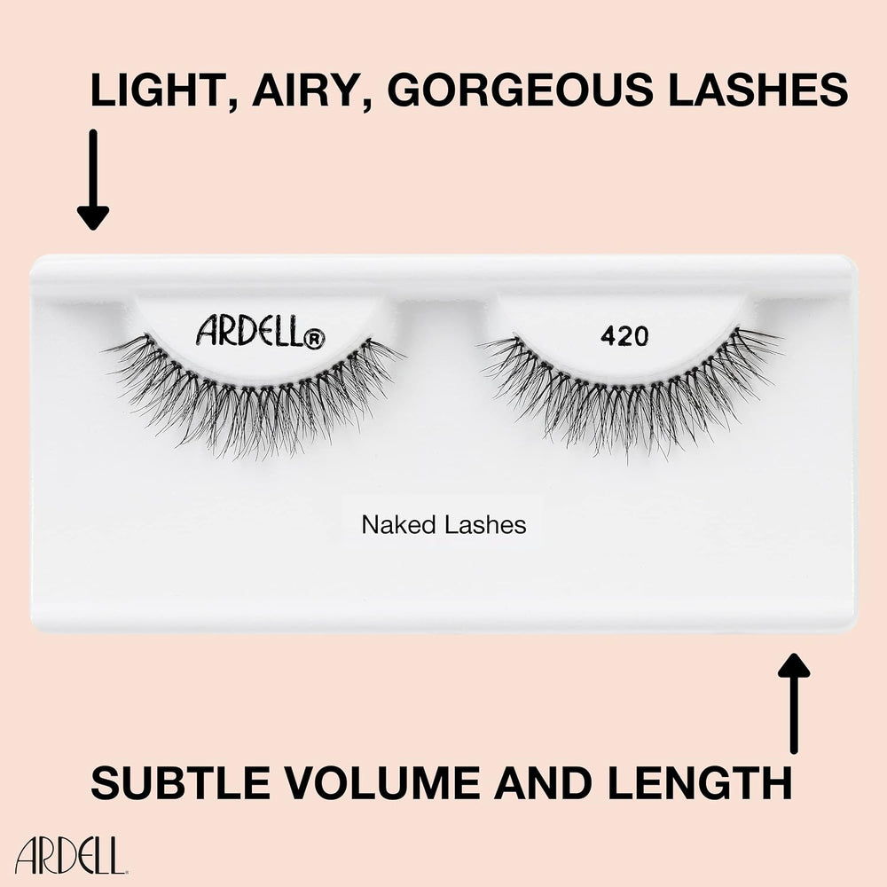 Professional Naked Lashes 420 – Lightweight Natural False Eyelashes, 1 Pair