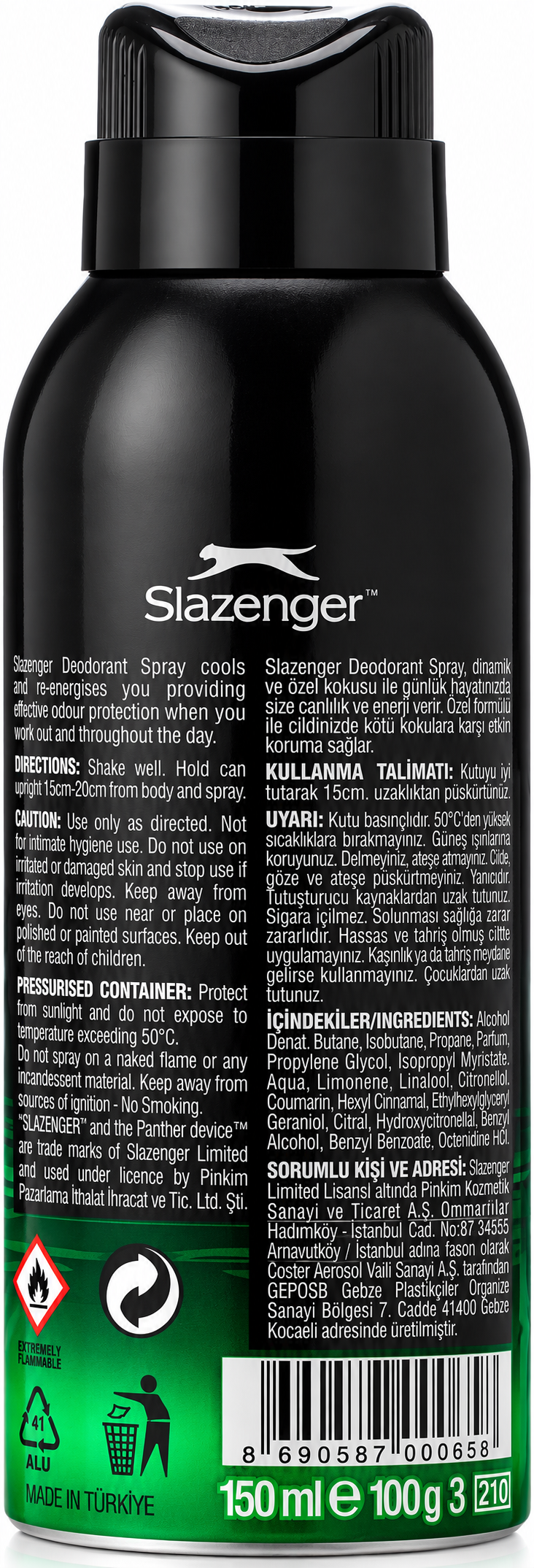 GYM Deodorant Spray Green for Men – 150 ml