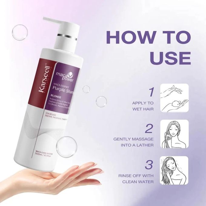 Maca Power Purple Shampoo – Maca Essence Blonde Care 500ml