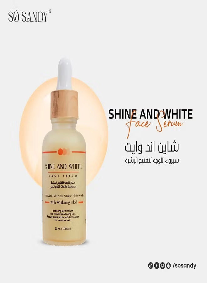 SHINE AND WHITE FACE SERUM Tranexamic Acid - Bee Venom With Whitening Effect 30ml