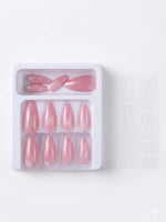 Merrycolor Premium Cat Eye Press-On Nails – 12 Pcs Shimmering Fake Nails Set with Adhesive Tabs - shade 6