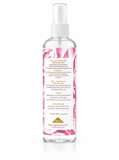 ROSE WATER GLOWING & FRISH SKIN Face Tonic 100% natural Pure 250ml