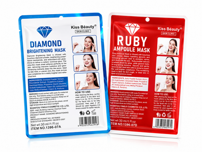 DIAMOND & RUBY - BRIGHTENING,AMPOULE MASK Bundle - 30ml per pcs