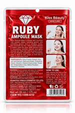 Skin Clinic Ruby Ampoule Sheet Mask with Glycerin & Glycolic Acid – 30 ml