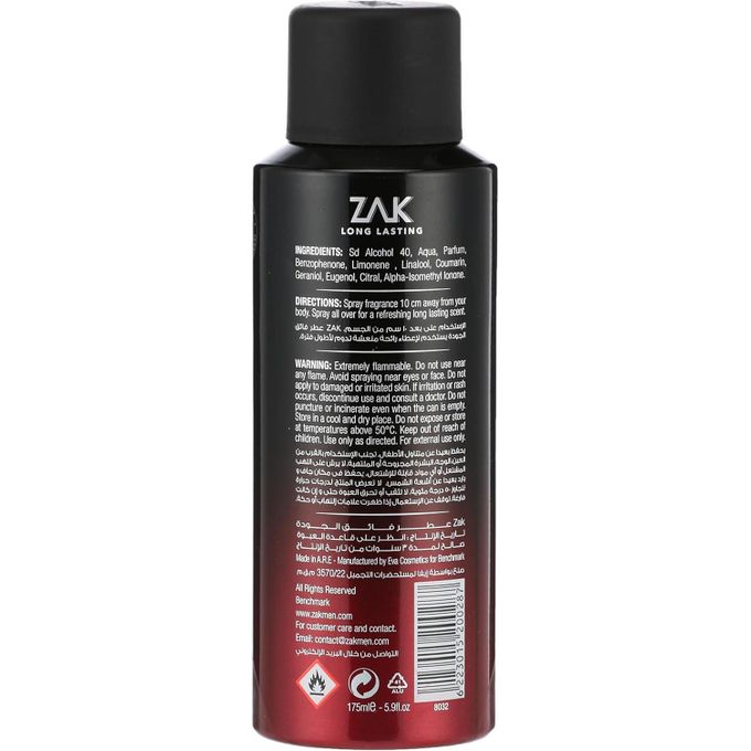 Zak Timeless Eau de Toilette Spray for Him 175 ml