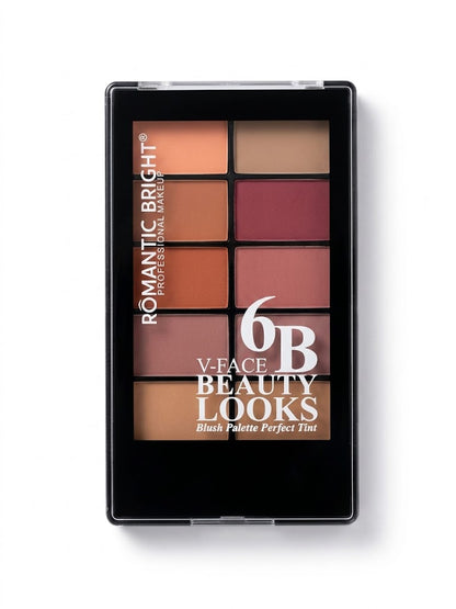 6B V-FACE BEAUTY LOOKS Blush Palette Perfect Tint 12 colors powder - shade C 20g