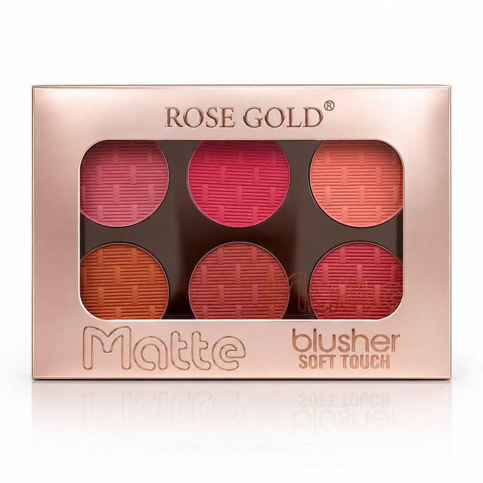 ROSE GOLD Matte blusher SOFT TOUCH 6 COLOR - G - 18g