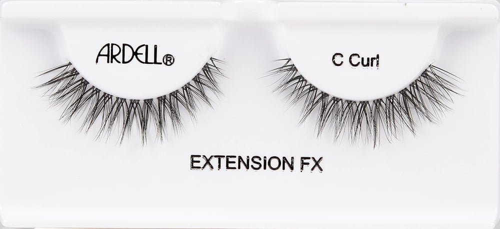 Professional Extension FX C-Curl False Eyelashes – Elongate & Widen – Black – 1 Pair