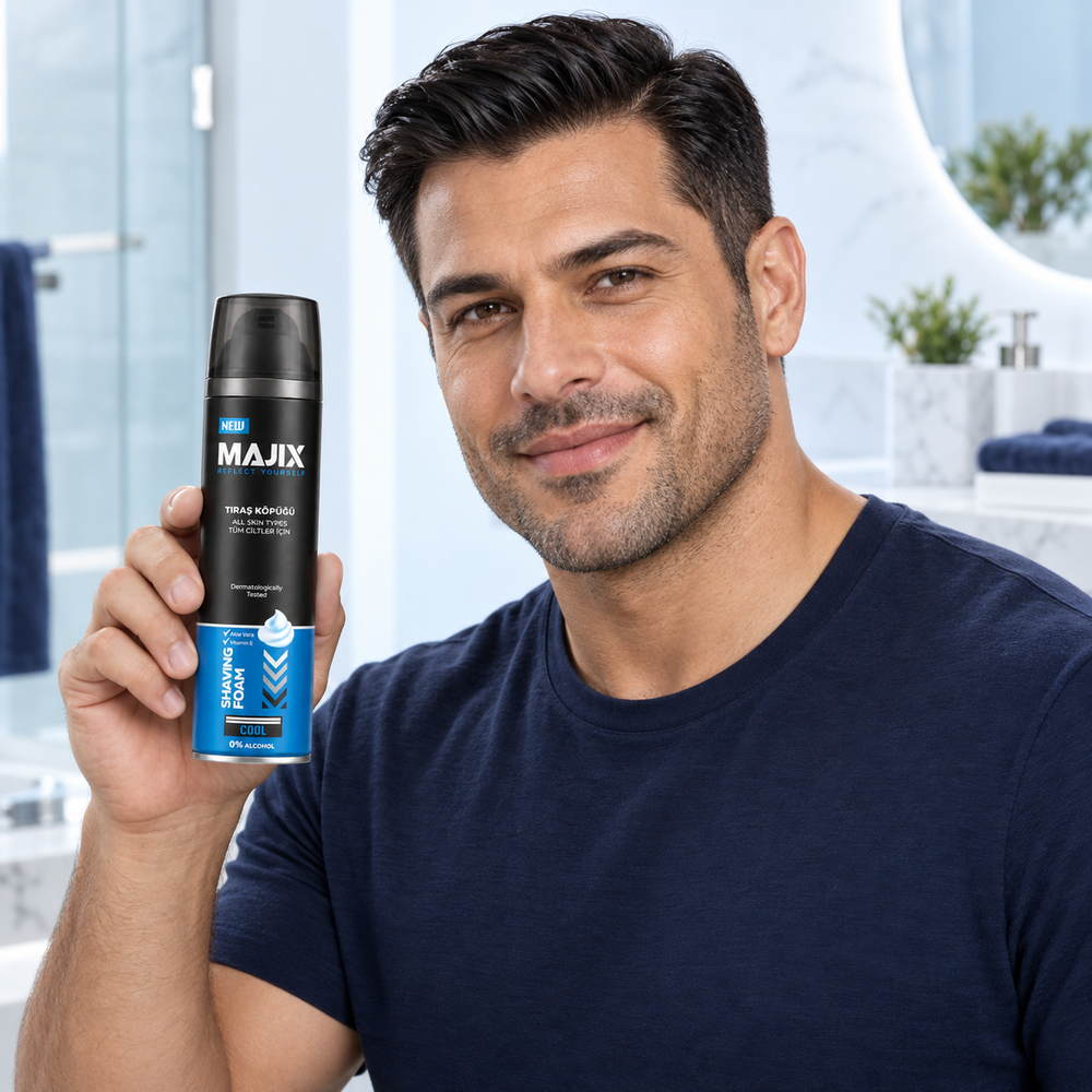 Cool Shaving Foam – Alcohol Free with Aloe Vera & Vitamin E - All Skin Types - 200ml