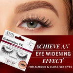 Professional Extension FX D-Curl False Eyelashes – Eye-Widening Effect – Black – 1 Pair