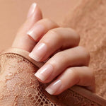 Kiss Salon Acrylic French Nude Nails – Real Short (28 Nails) with Glue KAN01C