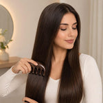 Ergonomic Handheld Scalp Massager Comb – Smooth Resin Head Massage Tool with Rounded Prongs for Relaxation & Hair Care