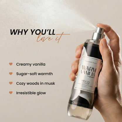 Warm Vanilla Premium Body Splash - Creamy Vanilla Fragrance Mist for Women - 220ml