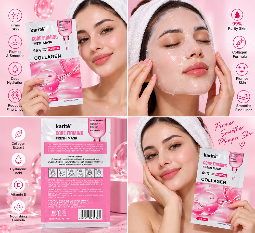 Core Firming Collagen Fresh Sheet Face Mask – Hydrating & Plumping – 30 ml
