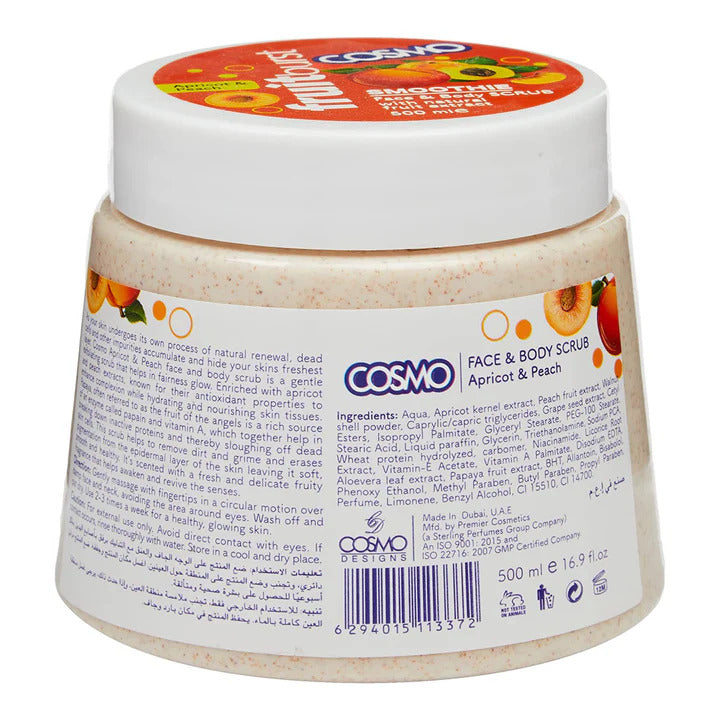 FACE & Body SCRUB fruitburst SMOOTHIE for Apricot & peach - 500ml
