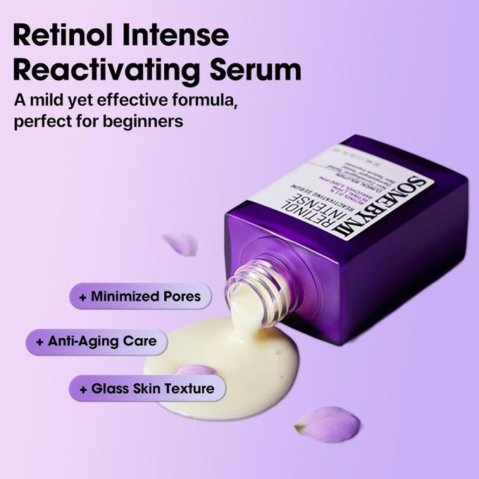 Some By Mi Retinol Intense Reactivating Serum – Gentle Beginner Retinol with Bakuchiol - 30ml