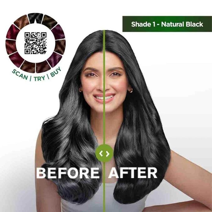 Godrej NEW expert - rich creme - with aloe vera - creme hair colour - natural black 1 - creme colour 50g - lotion developer 50ml