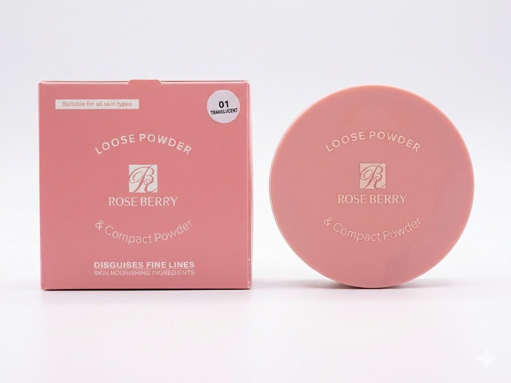 LOOSE POWDER & Compact Powder Suitable for all skin types - 01 TRANSLUCENT With a brush - 14g - 20g