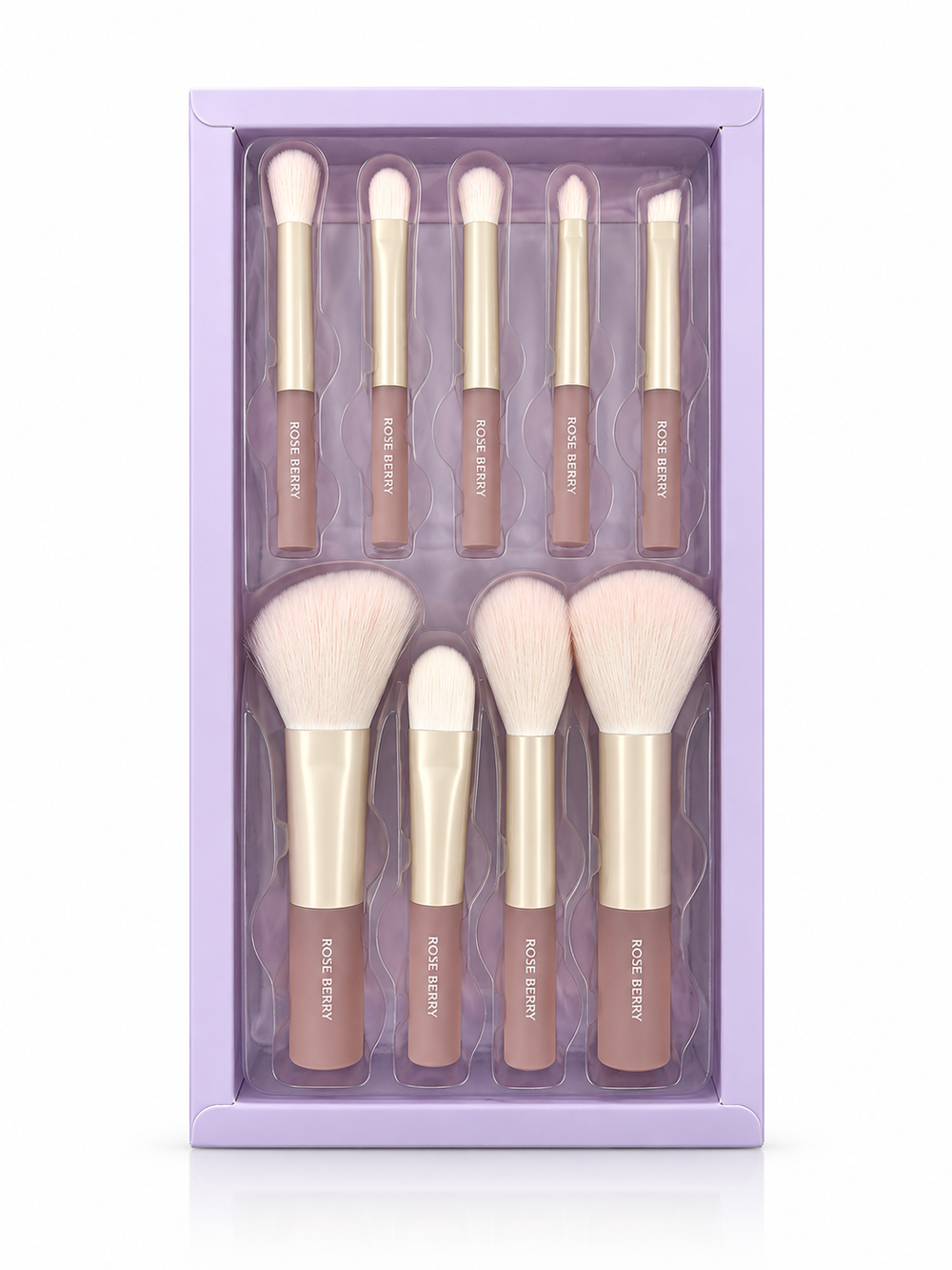 Makeup Brush Set Sweet - Glam Travel Kit - MK3-282B - 9PCS