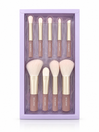 Makeup Brush Set Sweet - Glam Travel Kit - MK3-282B - 9PCS