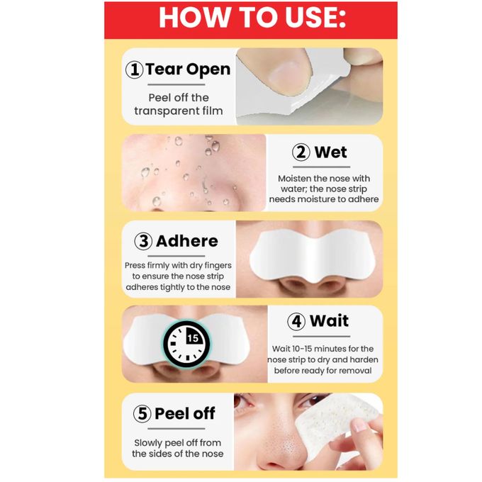 Nose Pore Strips with Aloe Vera Extract – 3 Strips Pack