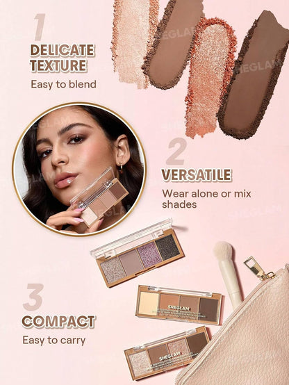SHEGLAM The Essentials Pocket Eyeshadow Palette – Serene - 4.2 g