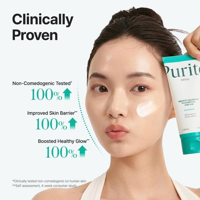 Purito SEOUL Mighty Bamboo Panthenol Cream – 10% Panthenol Moisturizing Facial Cream - 100ml