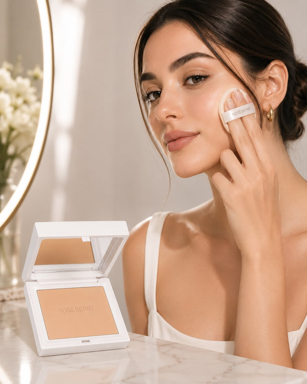 BRIGHT PROFESSIONAL PERFORMANCE POWDER with sponge & mirror 7.95g