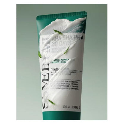 Some By Mi AHA.BHA.PHA 30 Days Miracle Acne Clear Foam Daily Foam Cleanser for Acne-Prone Skin - 100ml