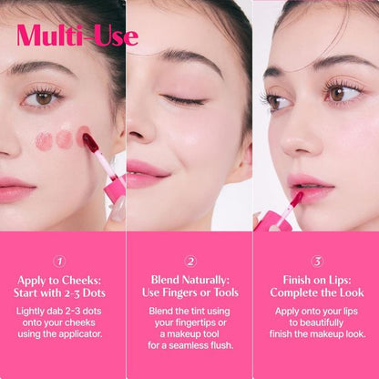 Etude Dear Darling Water Tint 04 Red Grapefruit Ade – Liquid Lip & Cheek Tint - 9g