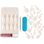 Kiss Salon Acrylic French Nude Nails – Real Short (28 Nails) with Glue KAN01C