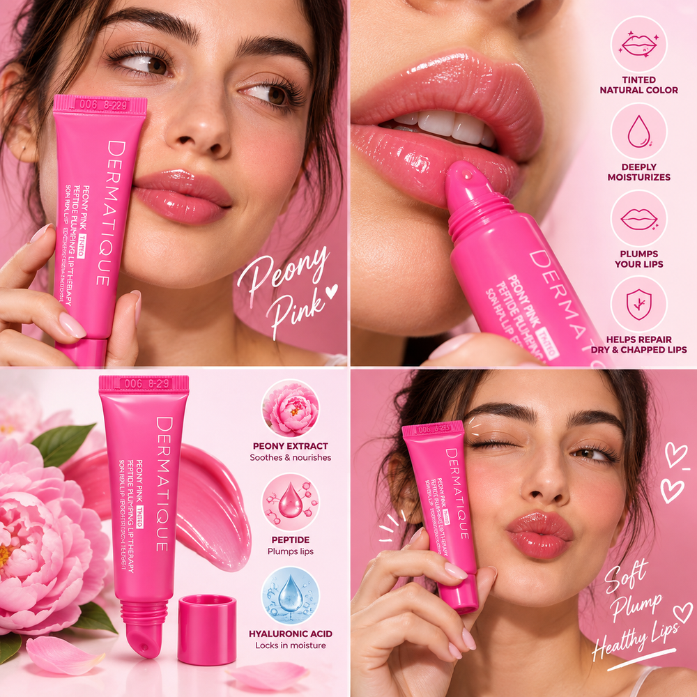Peony Pink Peptide Plumping Tinted Lip Moisturizer – 9ml