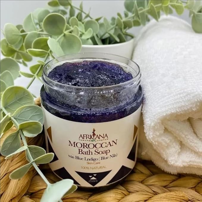 MOROCCAN Bath Soap With Blue Nila - Skin Care 100% NATURAL 300gm