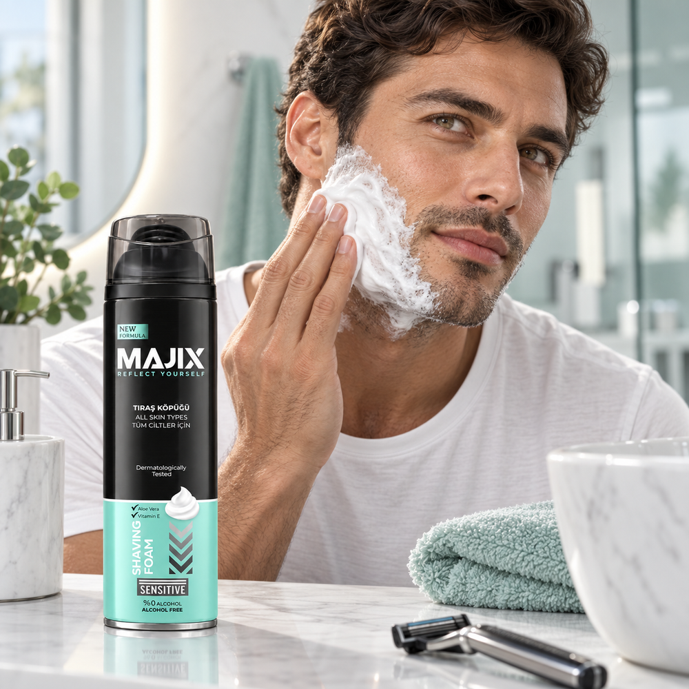 Sensitive Shaving Foam – Alcohol Free with Aloe Vera & Vitamin E - All Skin Types - 200ml